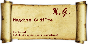 Magdits Györe névjegykártya